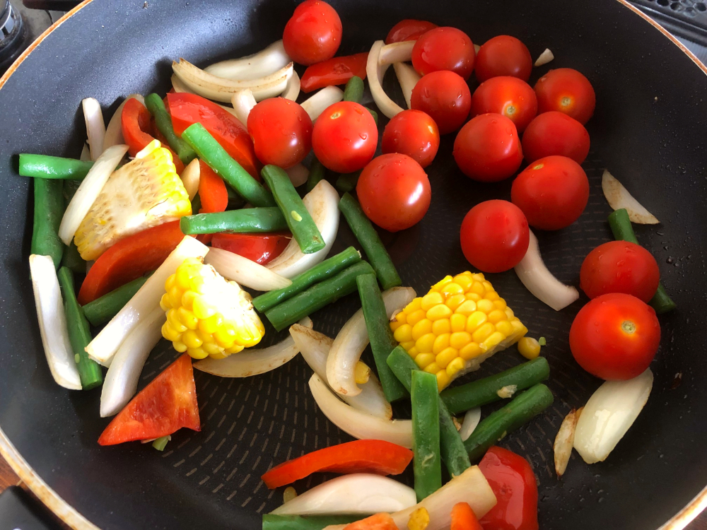 豚ヒレと野菜のソテーの画像
