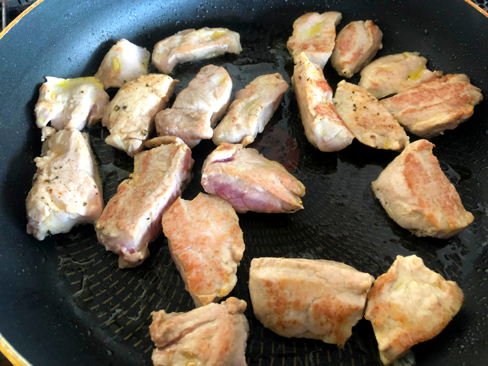豚ヒレと野菜のソテーの画像